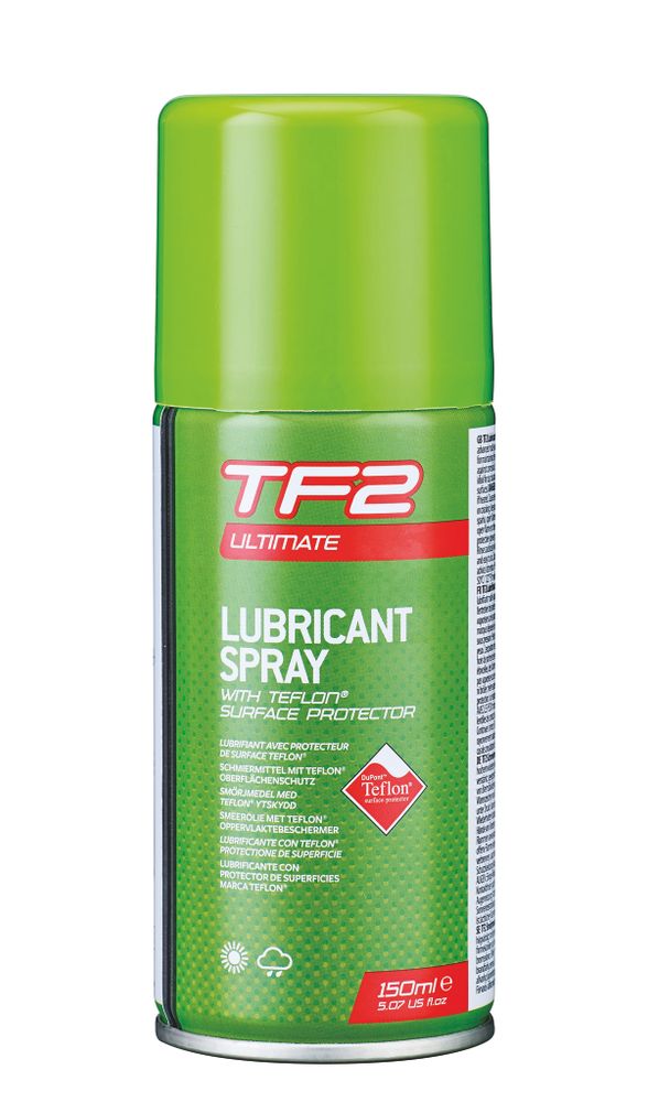 Смазка с ТЕФЛОНОМ. TF-2 ULTIMATE SPRAY для цепи/тросов/перекл./систем спрей 150мл (12) WELDTITE (Англия)