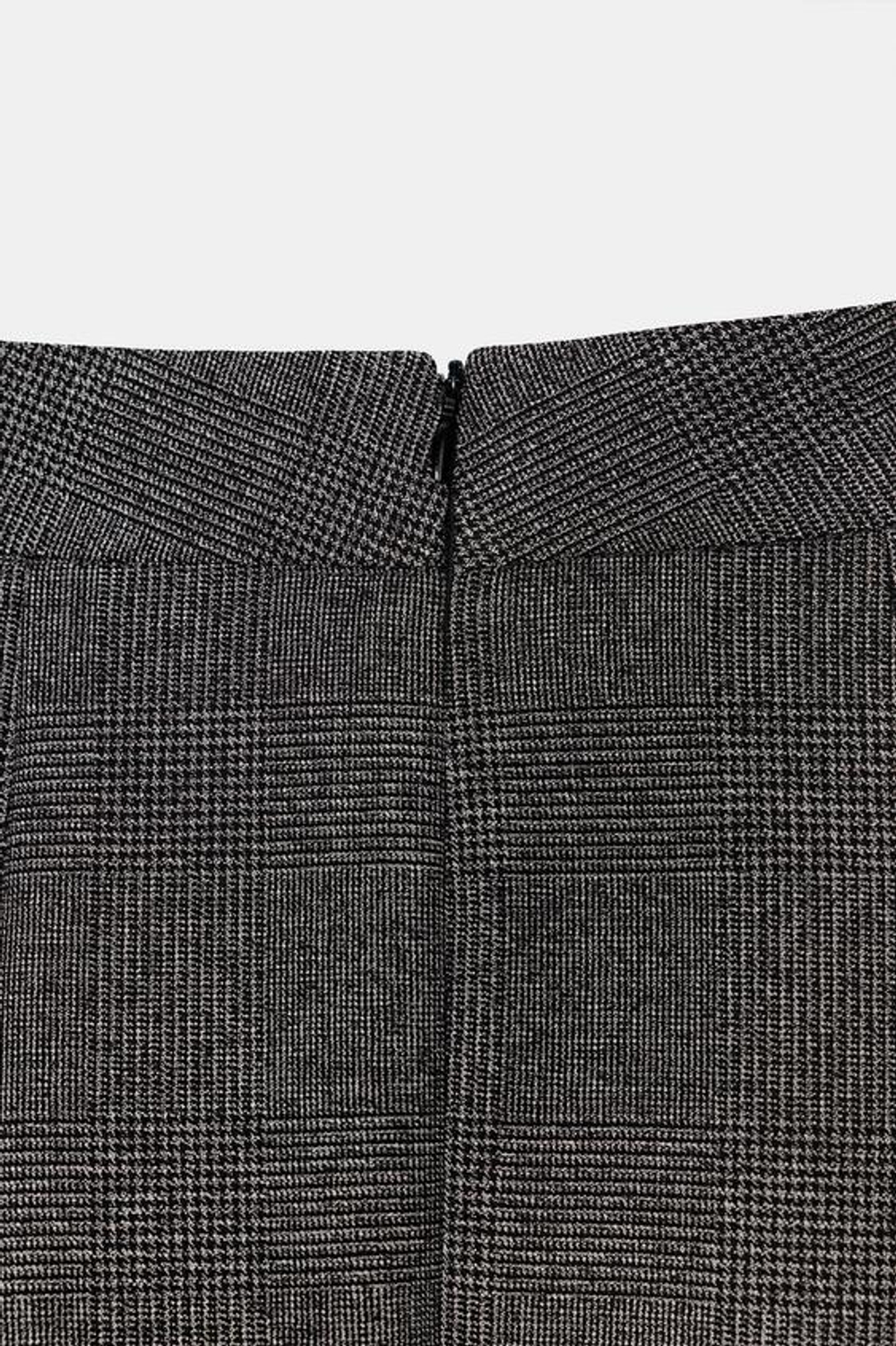 ZARA ЮБКА-МИДИ «ГУСИНАЯ ЛАПКА», КОРИЧНЕВЫЙ