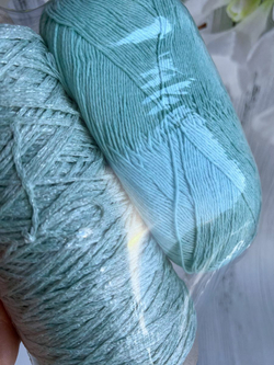 Набор Пряжи для вязания Микс с Кружевом хлопок люрекс