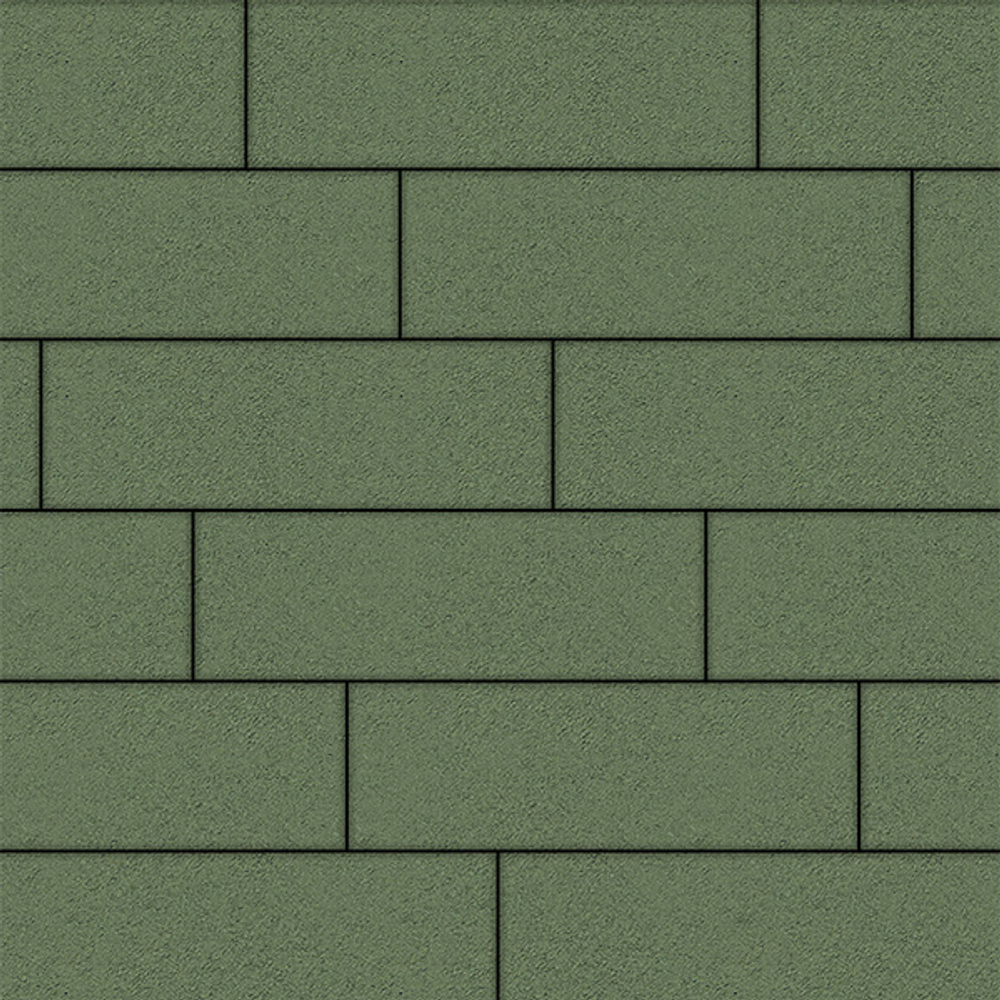 Тротуарная плитка ПРЯМОУГОЛЬНИК 750х250 мм - Стандарт Зеленый