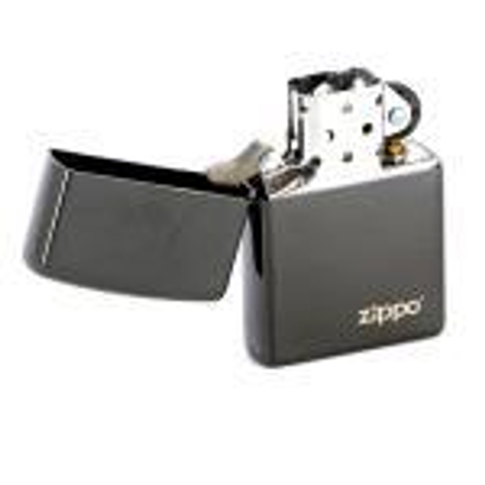 Зажигалка ZIPPO Classic Ebony™ с логотипом "Zippo" ZP-24756ZL