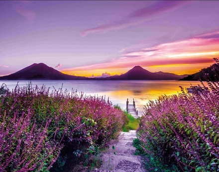 Календарь Трио 295*720мм на 2026г. Лавандовый причал