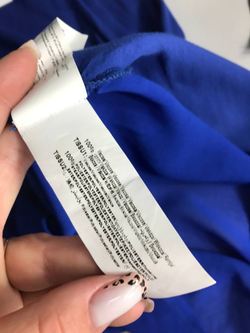 Рубашка Tally Weijl насыщенного синего оттенка маркировка 32, на 38-40 размер