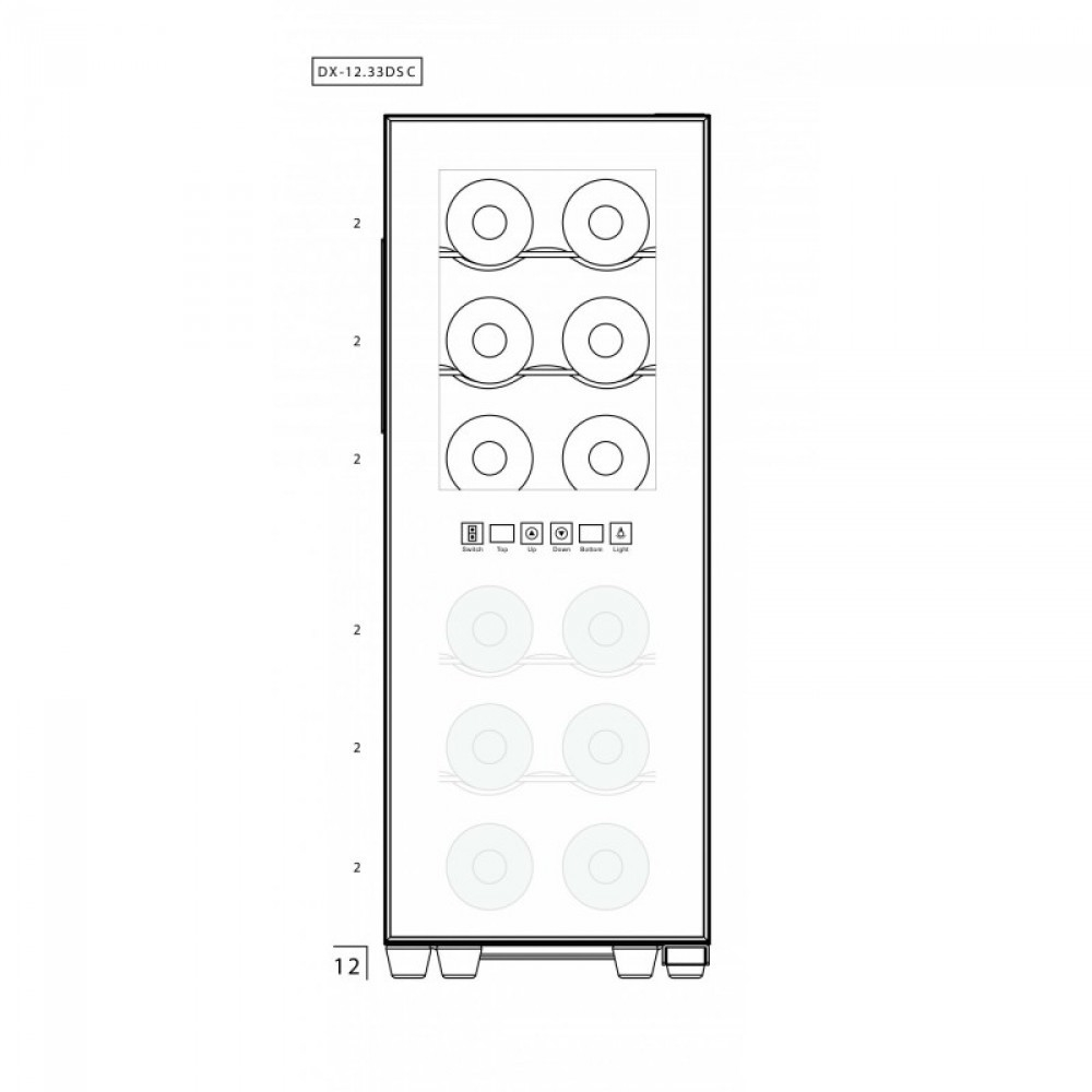 Винный шкаф DUNAVOX DAT-12.33DC