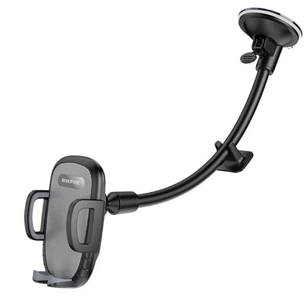 Подставка под телефон на присоске  Borofone BH-54 черный 55-90мм гибкая ножка а00106