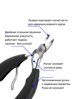 Кусачки для ногтей на ногах, для жестких и вросших ногтей