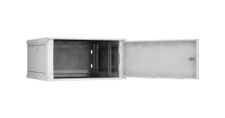 Шкаф настенный 6U, Ш600хГ600, металлическая дверь, цельнометаллические стенки, серый