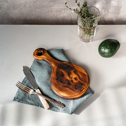 Деревянная доска для сыра из древесины кедра RD35