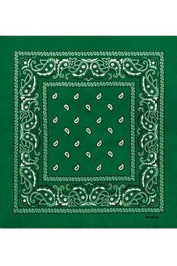 Бандана изумрудная пейсли огурцы