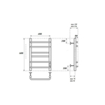 Полотенцесушитель электрический Point Сатурн PN90846 П6 400x600 диммер справа, хром