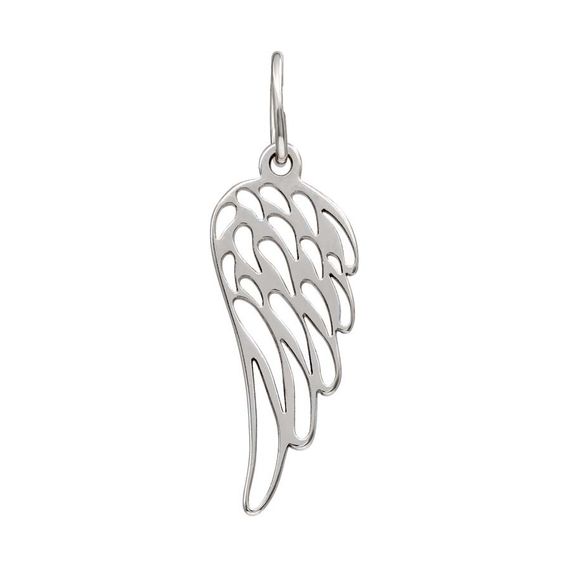 Подвеска Крыло птицы - кулон из серебра 925 пробы, вид 1