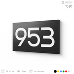 Номер на дверь 953, табличка на дверь для офиса, квартиры, кабинета, аудитории, склада, черная 120х70 мм, Айдентика Технолоджи