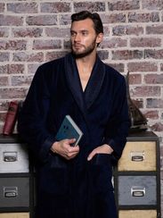 Халат мужской Christopher без капюшона Синий "Polens"