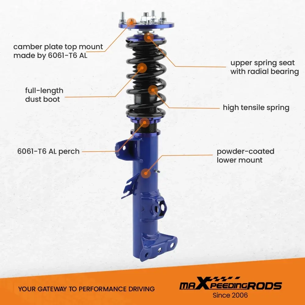 Maxpeedingrods Coilovers подходит для автомобиля BMW E36 3 Series 16i; 318i; 318is; 320i; 323i Coilover Struts Shock lowering kit