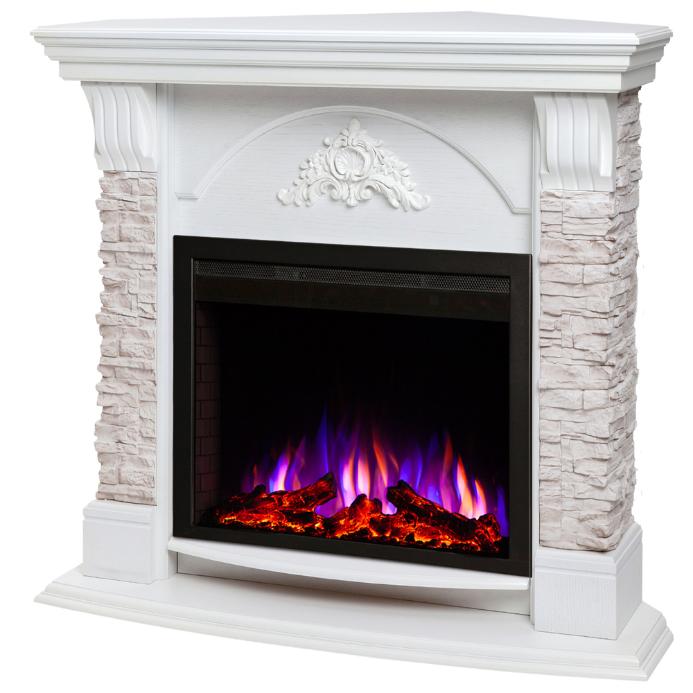 Каминокомплект Real Flame Athena Corner GR с очагом Saphir 25,5 (угловой)