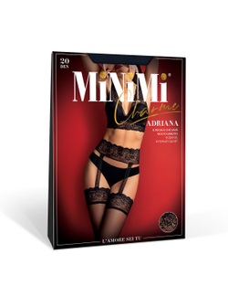 MiNiMi ADRIANA 20 (колготки с кружевным поясом и открытыми бедрами)