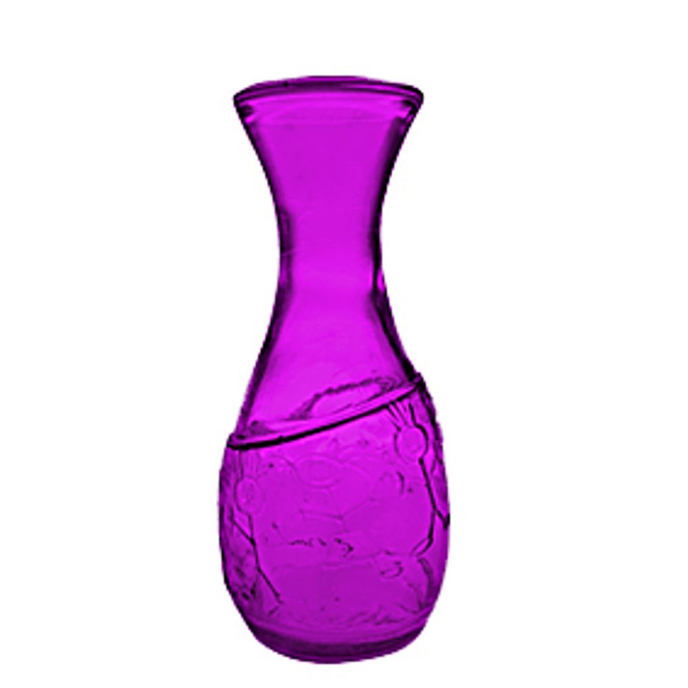 Емкость для интерьера ваза стекло 25 см 1,0 л пурпурная