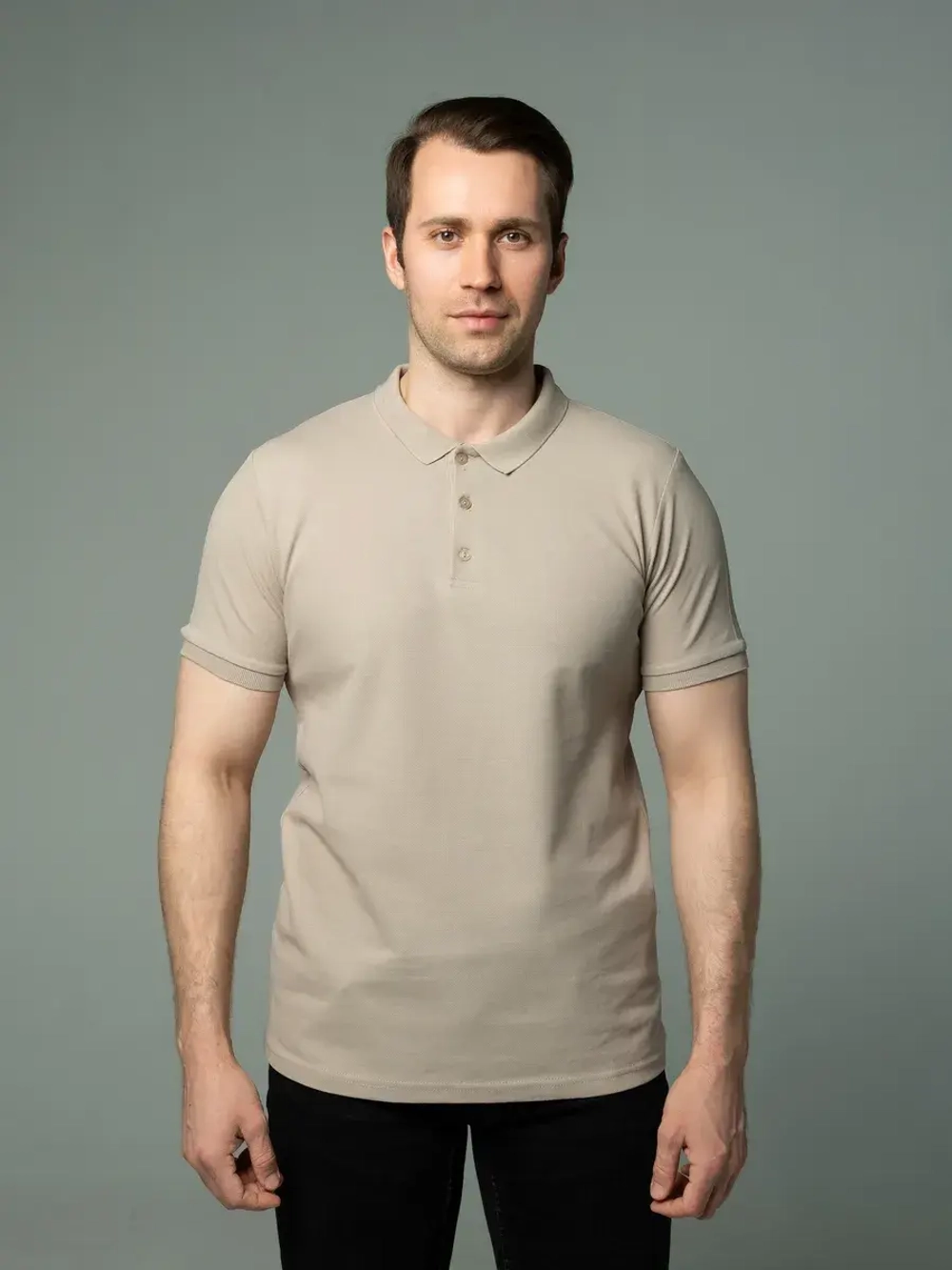 Футболка поло с коротким рукавом хлопок