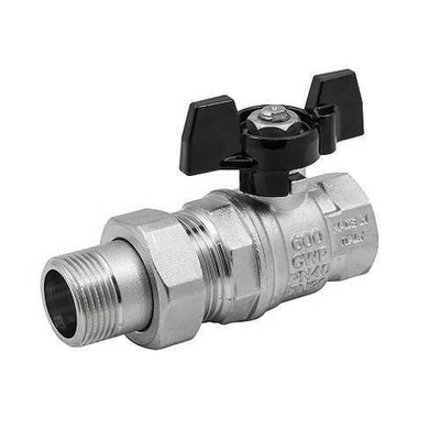 Кран шаровой полнопроходной ELSEN Strong T - 3/4" (ВР/НР-американка, PN40, t150°C, ручка-бабочка)