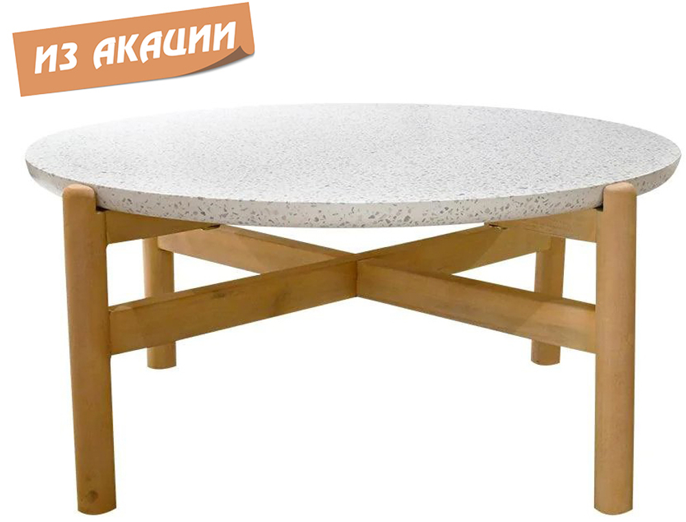 Столик кофейный Tagliamento Talara, бежевый, белый