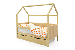 Детская кровать-домик мягкий Бельмарко Svogen бежевый