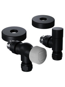 Набор термостатический осевой Royal Thermo Design Pro 15мм М30х1,5 (Черный)