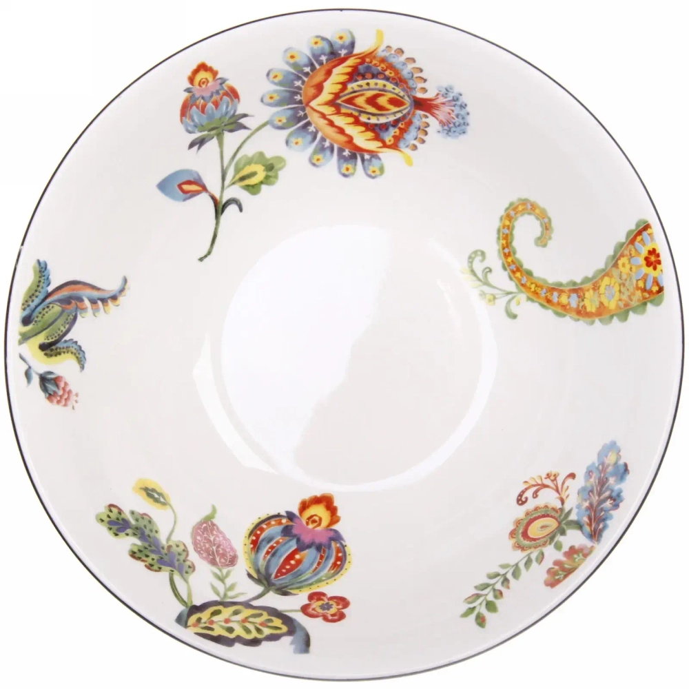 Тарелка керамическая «Paradise flowers» глубокая 17,5*5,4см