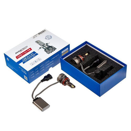 Лампа светодиодная LED Avantech H9 12V 45W, 4300K 4500lm (комплект 2 шт.) ALB0945Y