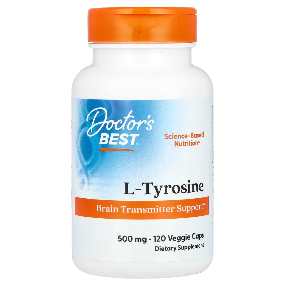 Doctor's Best, Best, L-тирозин, 500 мг, 120 вегетарианских капсул
