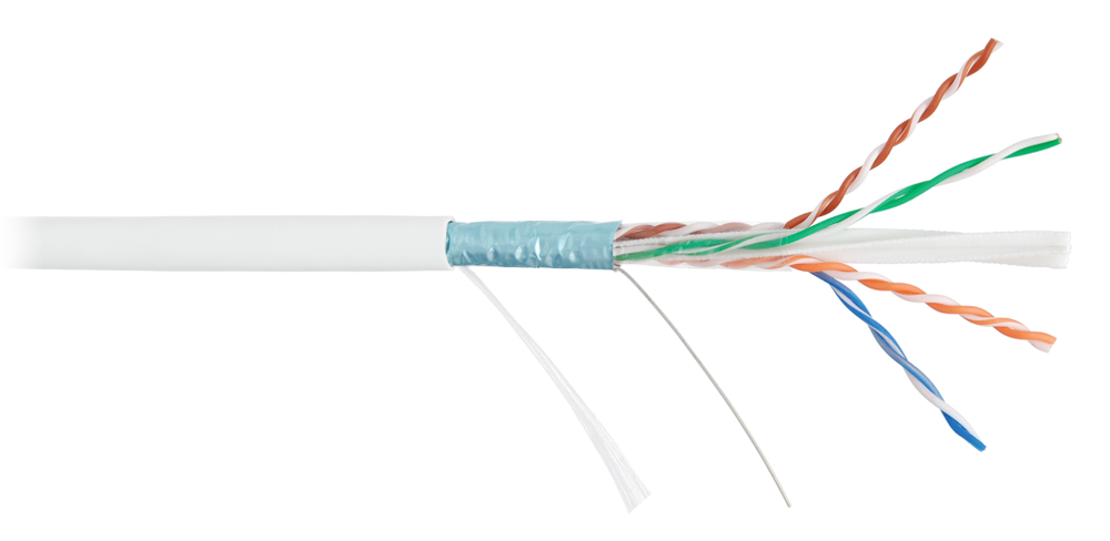 Кабель витая пара F/UTP 6 кат. 4 пары NikoMax NMC 4240C-WT