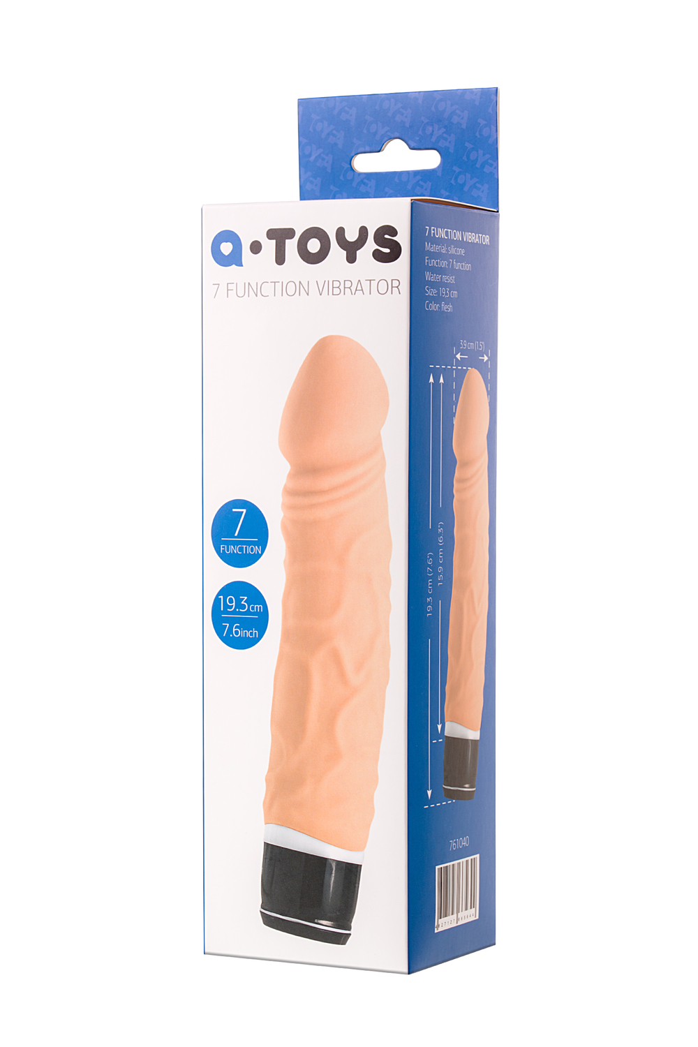 Вибратор A-Toys 7 функций телесный 19,3 см