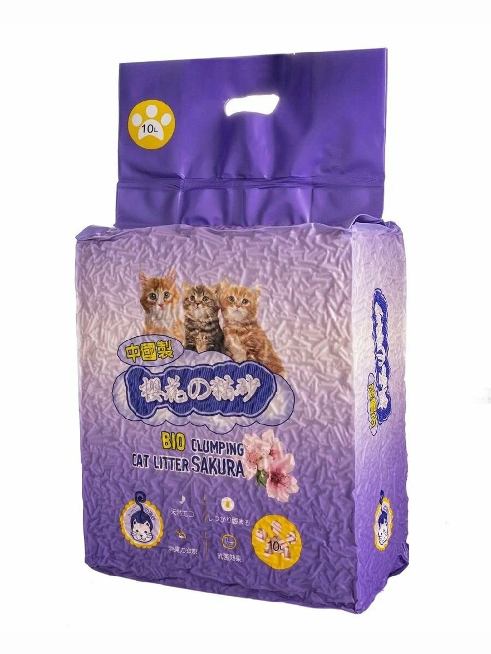 HAKASE AREKKUSU Наполнитель комкующийся тофу сакура 10 л