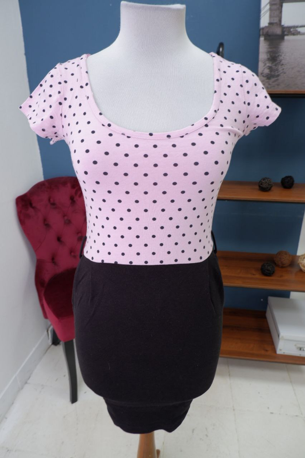 Платье Clockhouse в горох 46 размер