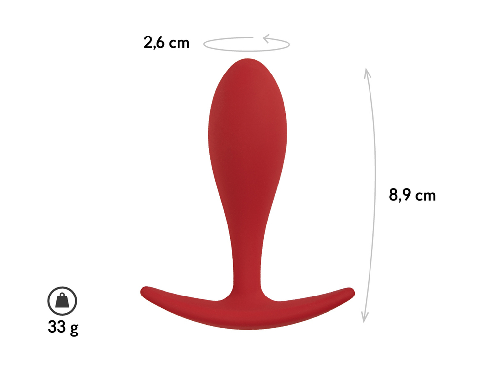 Анальная пробка Lito, бордовый (S)
