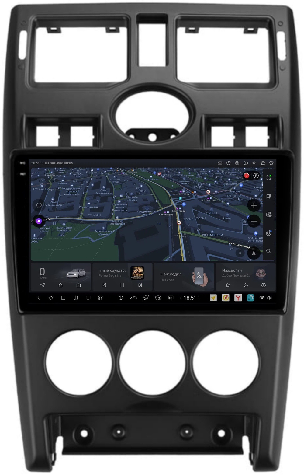 Магнитола для Lada Priora 2007-2013 (рамка черная) - Carmedia OL-9066-1 QLed+2K, Android 13, UIS7870 (DUDU7), CarPlay, SIM-слот