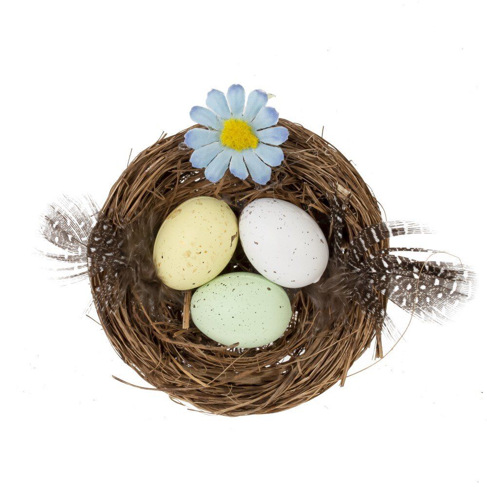 GAEM Изделие декоративное "Гнездо пасхальное" (блок 12 шт), L7 W6,5 H2 см, 2в.