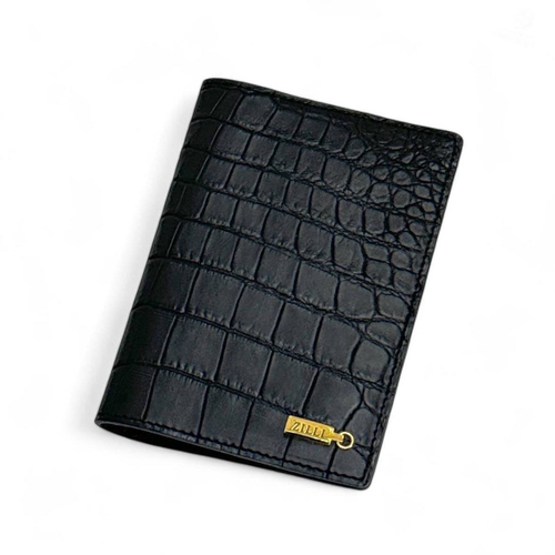 Обложка для паспорта Zilli из кожи крокодила