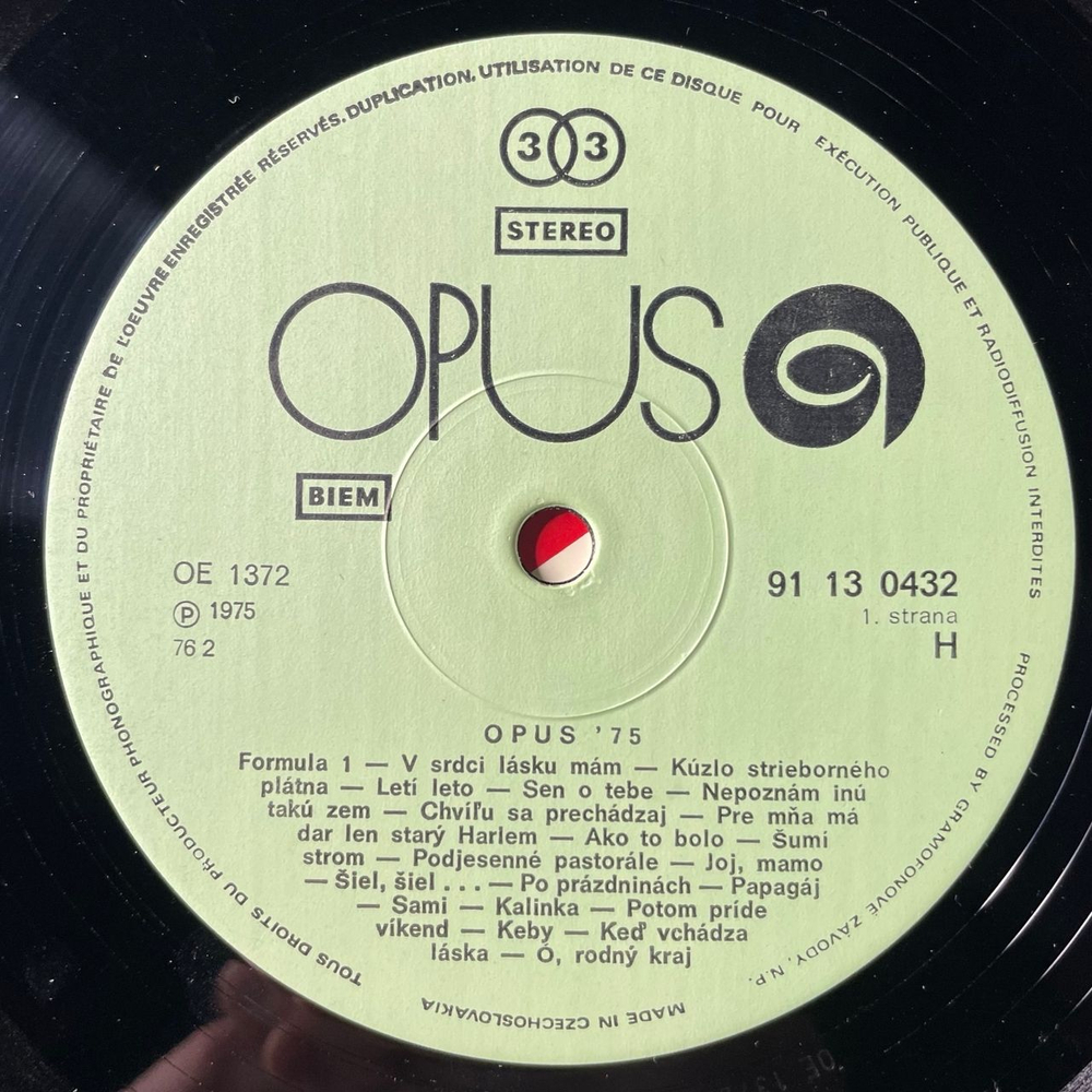 Винтажная виниловая пластинка LP Сборник Opus 75 Демократы (Чехословакия 1976)