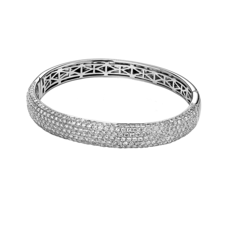 Браслет конго с бриллиантом  из белого золота JA-B-670067