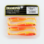 Виброхвост шумовой DIAMOND SHINER 4" (4шт/уп)
