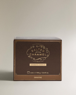 Zara Home - Соленая карамельная ароматическая свеча, 700 г