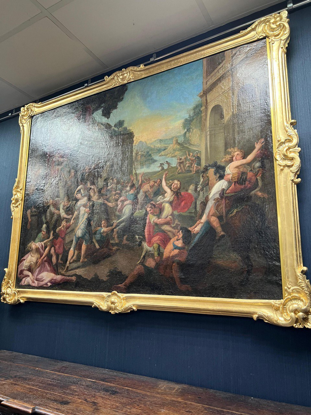 Антикварная картина «Похищение сабинянок»