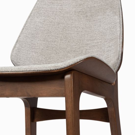 Стул Erza деревянный, сиденье серая ткань