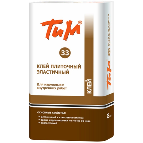 Клей для плитки Тим №33 25 кг