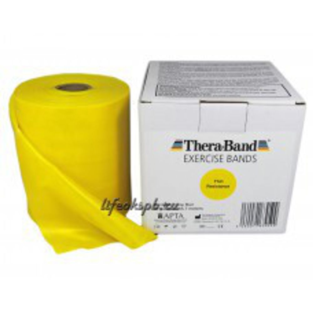 Thera-Band Лента-эспандер желтая тонкая 12,8 см x 45,5 м