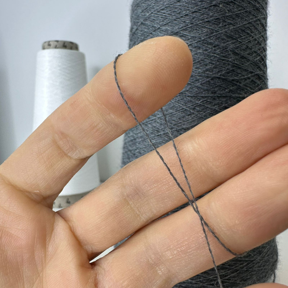 CASHWOOL - Zegna Baruffa; 100% меринос; 2400м/100 гр 2/48; col.421428 Sup. Mel PR; цвет: Серый меланж