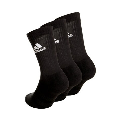 adidas Essentials Cush Crew Sports Socks 3 Pack - Black, White
