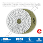 ЗУБР АГШК 100 мм, №800, мокрое шлифование, Алмазный гибкий шлифовальный круг (29866-800)