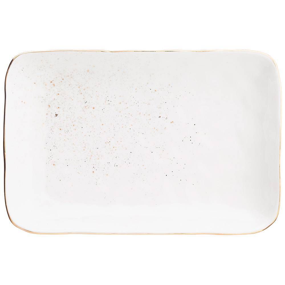 БЛЮДО ПРЯМОУГОЛЬНОЕ BRONCO "GOLD" 26,5*17,5*3,5 СМ (КОР=18ШТ.)