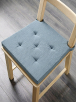 Подушка на стул Икеа Юстина 35/42 x 40 х 4 см, Серо-голубой